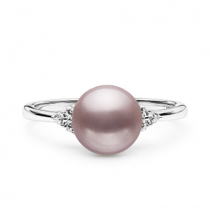 Inel cu perla naturala roz lavanda din argint si cristale DiAmanti SK21367R_Lavender-G (Argint 925‰ 1,55 g.)